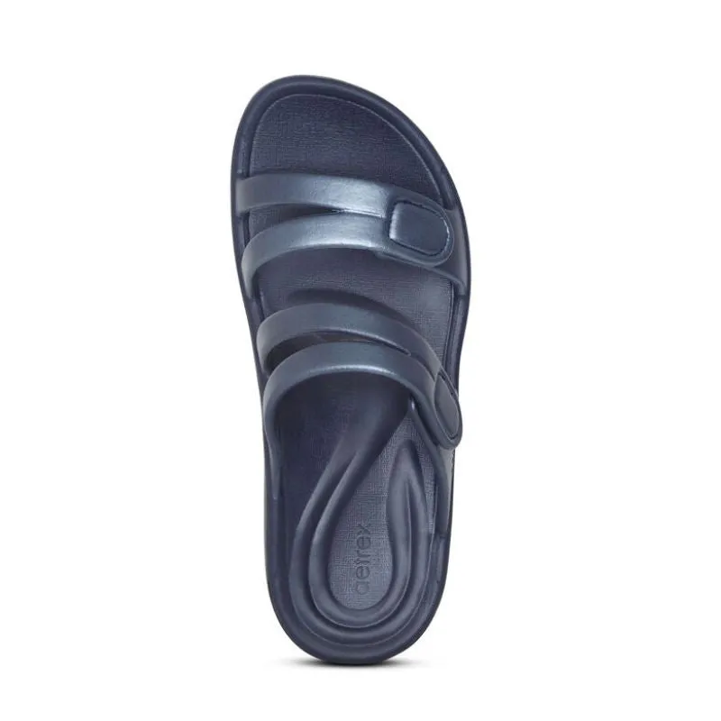 Aetrex Janey Sport Pewter Women's Slides