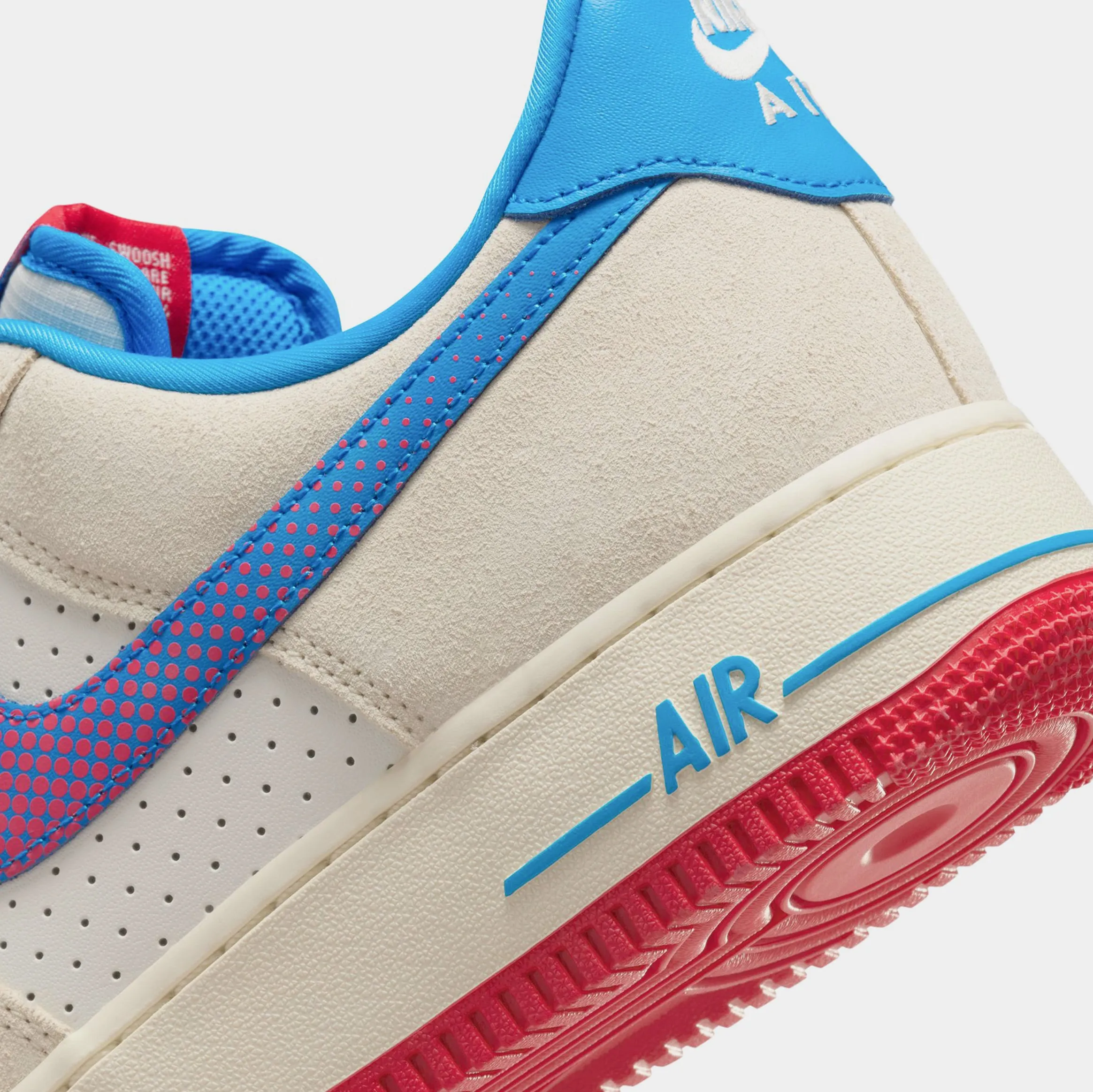 Air Force 1 Low Nike Inc Mens Basketball Shoes (Coconut Milk/Sail/Photo Blue/University Red)