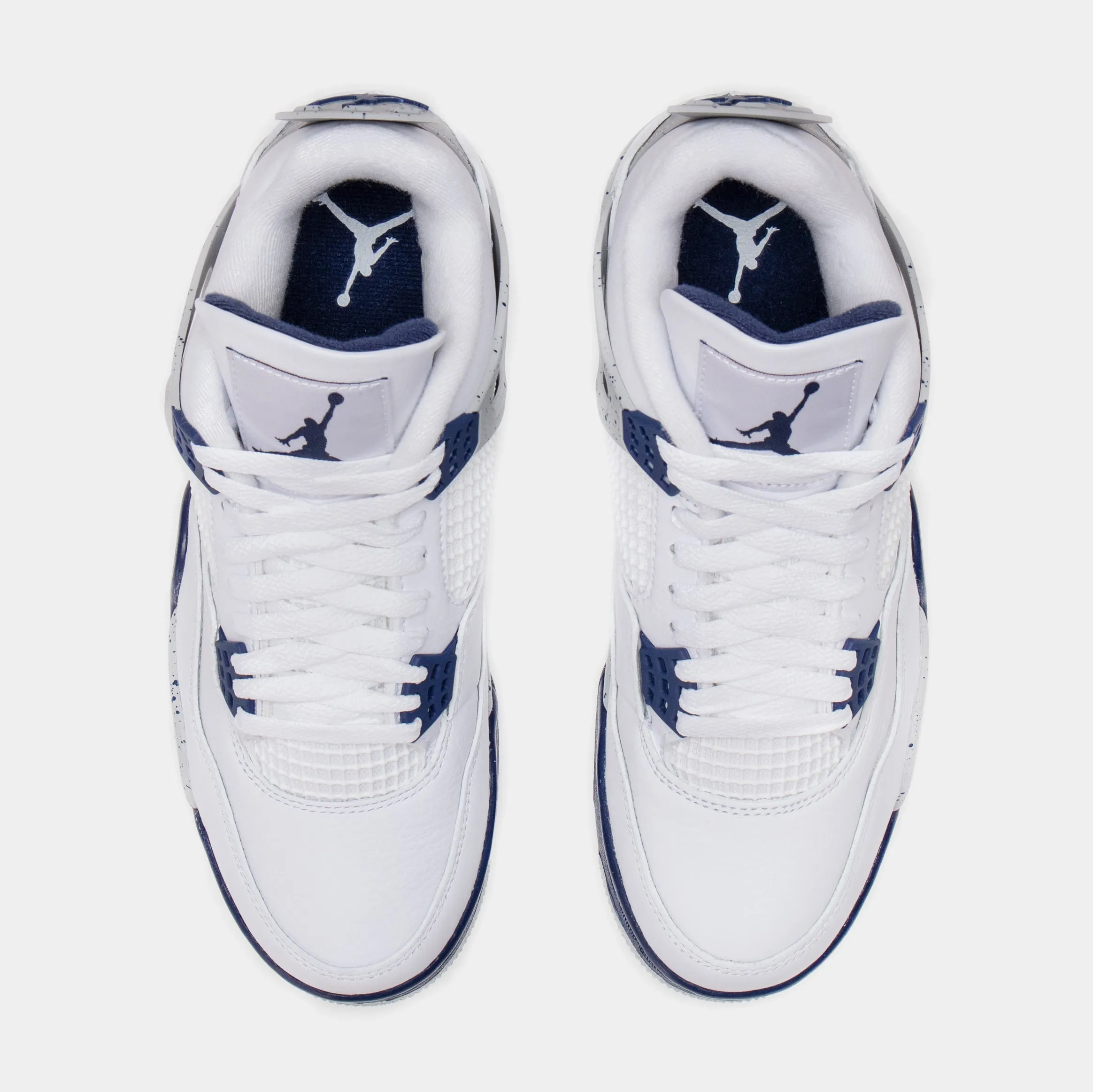 Air Jordan 4 Midnight Navy Mens Lifestyle Shoes (White/Blue) Limit One Per Customer