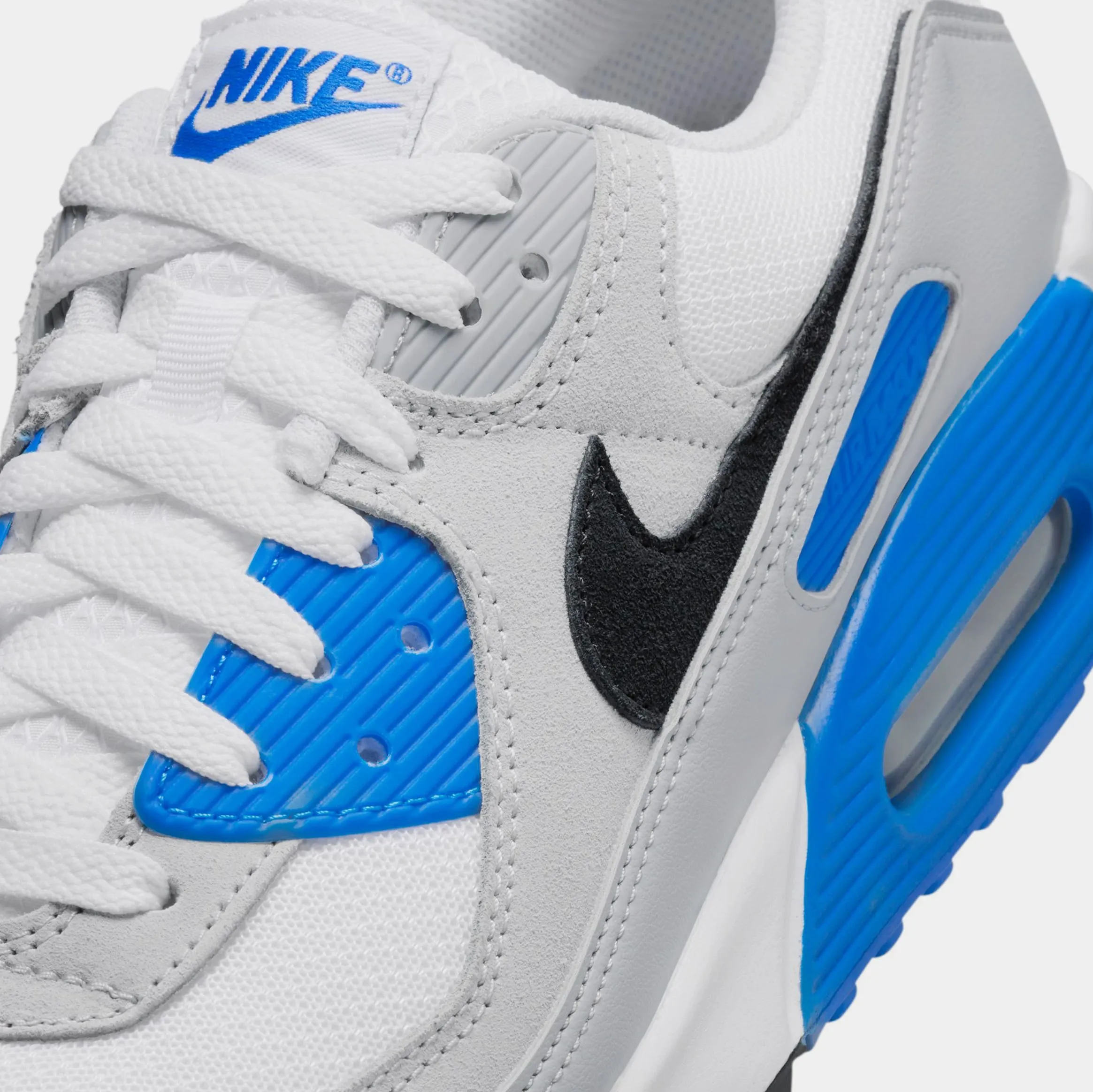 Air Max 90 Mens Lifestyle Shoes (White/Photo Blue/Pure Platinum/Black)