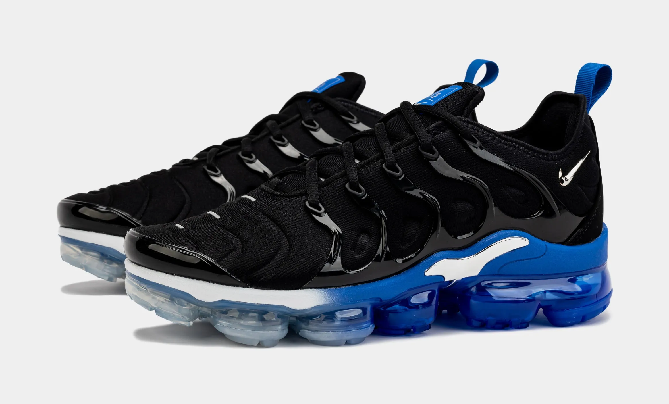 Air Vapormax Plus Mens Running Shoes  (Black/Blue)