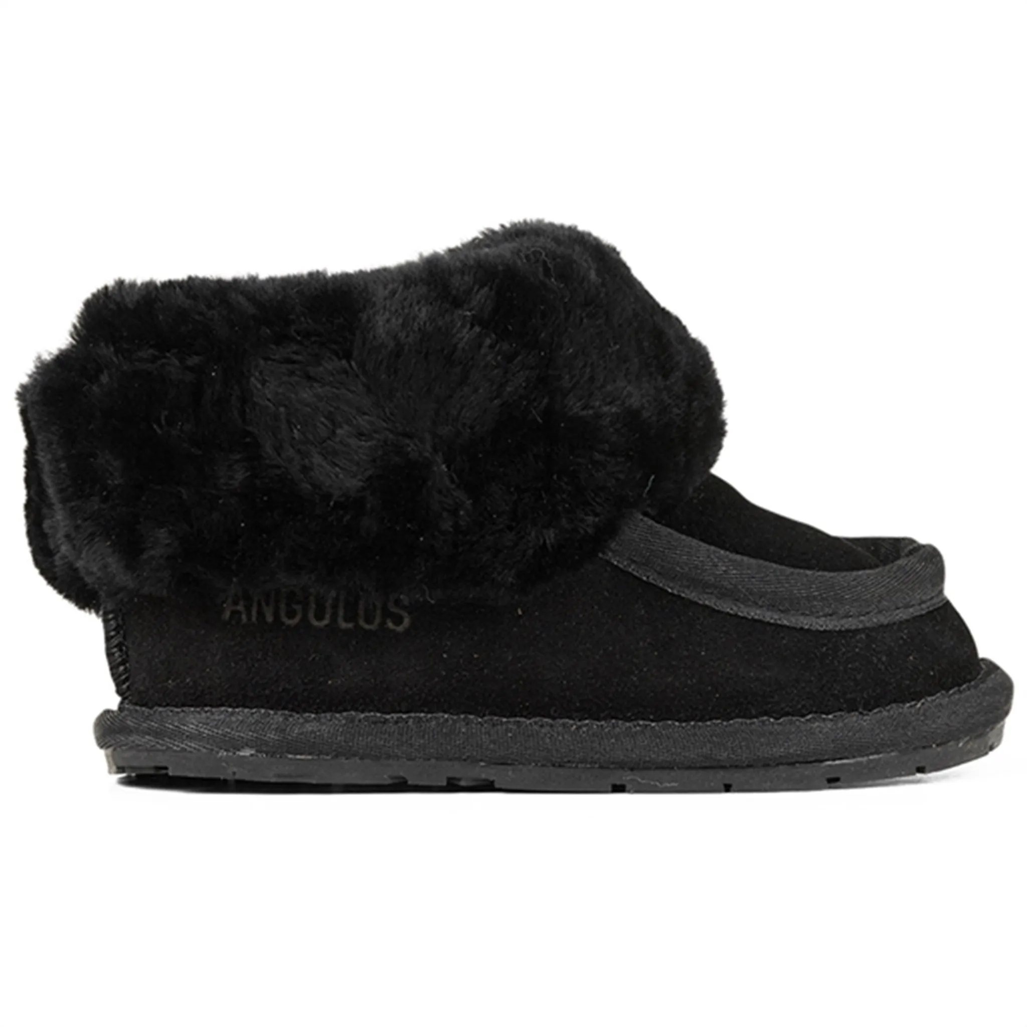 Angulus Lamb Wool Indoor Shoes Black