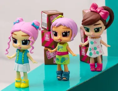 Boxy Girls Mini Dolls - Feature 3 Boxes to Unbox 4 Surprise Accessories (Tasha, Coco, Lina, Trinity, Ellie, Bee) 3 Inch