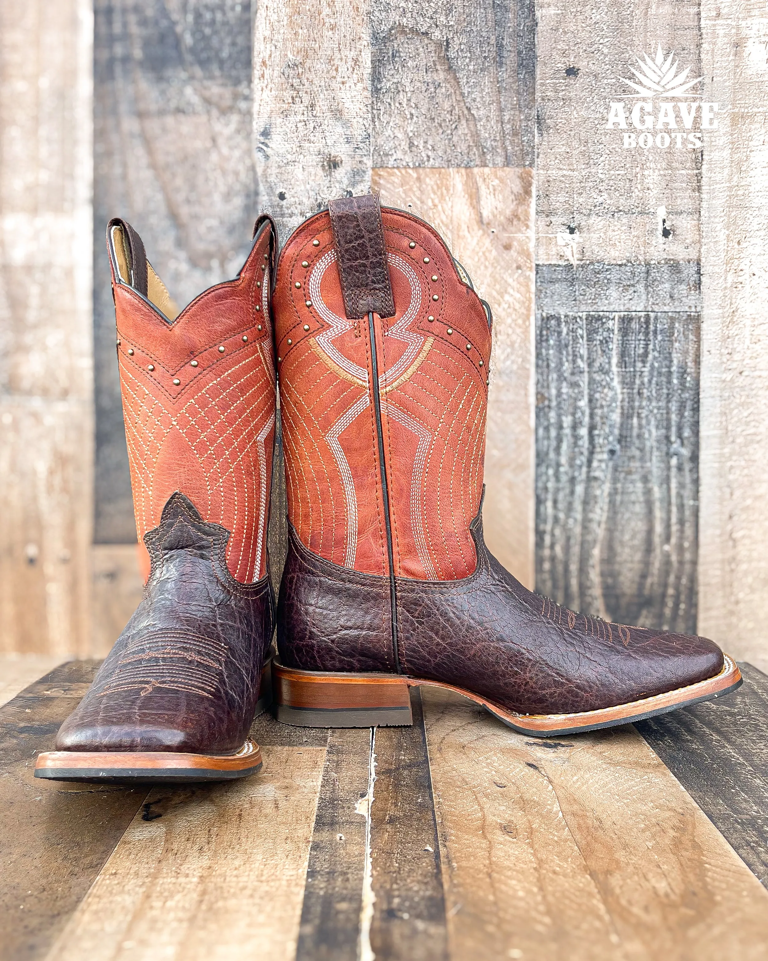 BROWN ELEPHANT | MEN SQUARE TOE COWBOY BOOTS