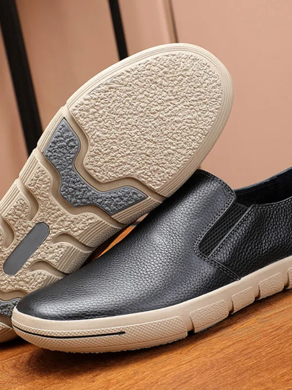 Casual Leather Slip-On Shoes