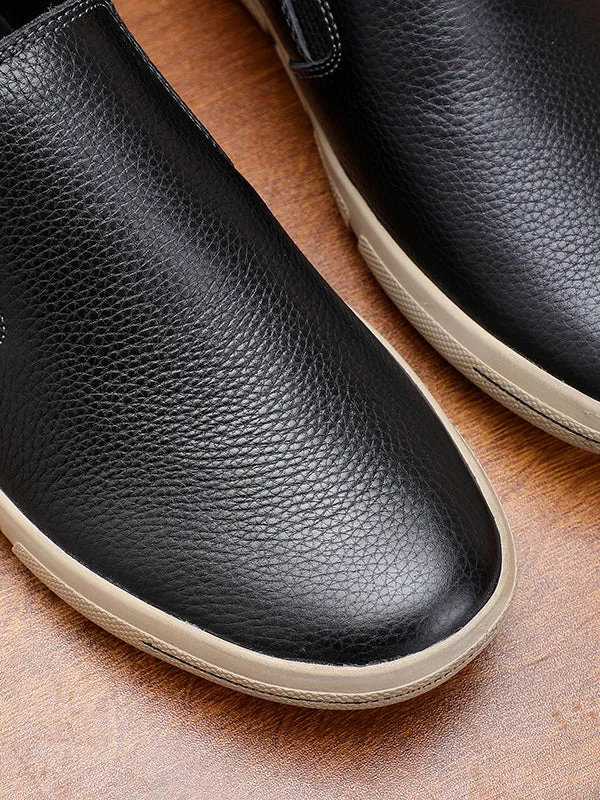 Casual Leather Slip-On Shoes