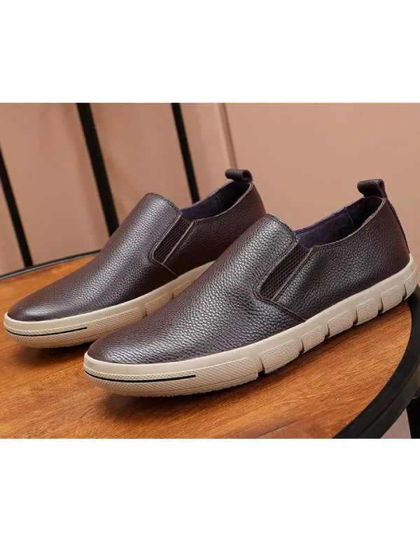 Casual Leather Slip-On Shoes