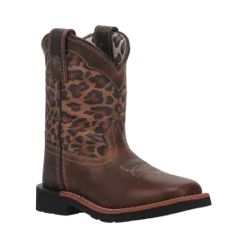 Dan Post Kid's Tan Makucha Leopard Boot