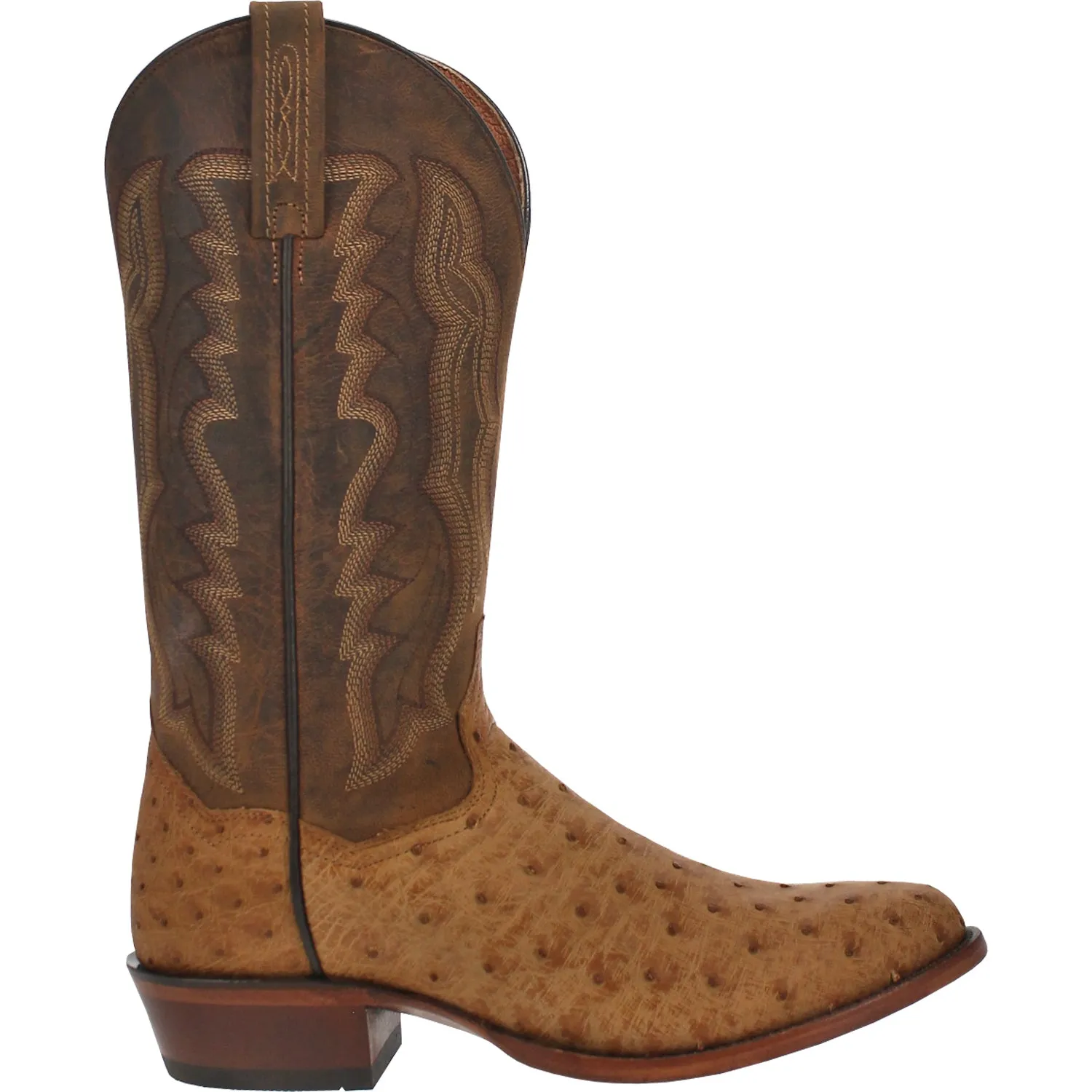 Dan Post Mens Gehrig Cowboy Boots Ostrich Foot Saddle