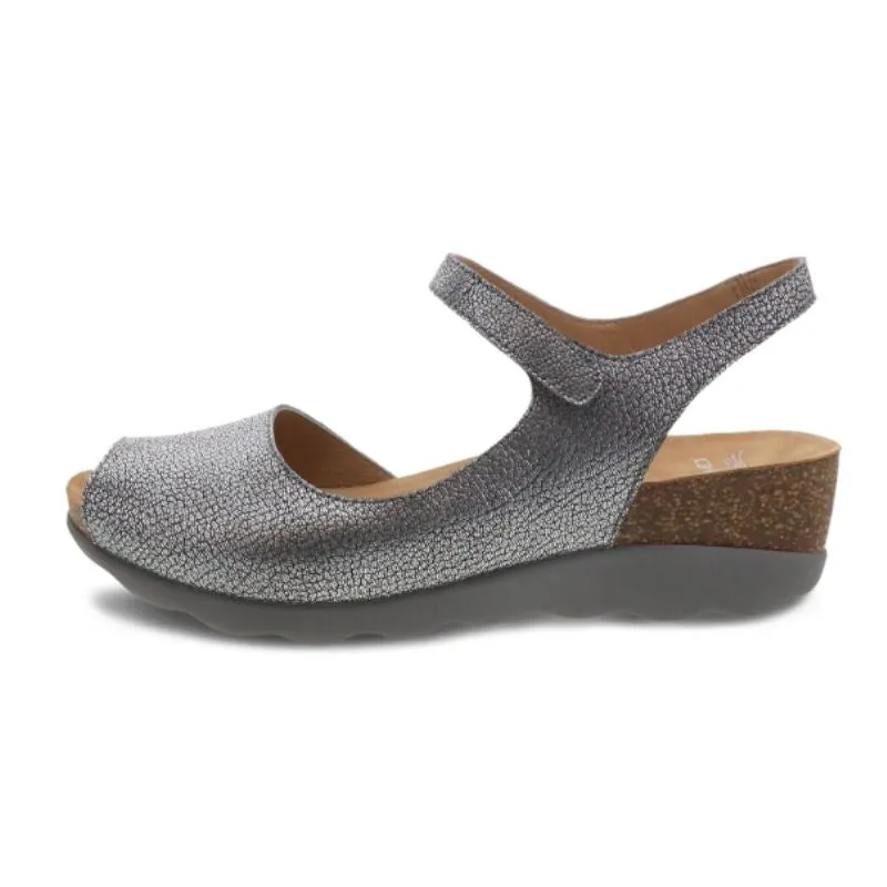 Dansko Marcy Metallic Pewter Women's Sandals