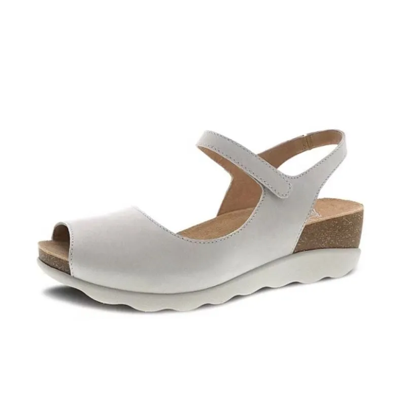 Dansko Marcy Milled Nunuck Ivory Women's Sandals