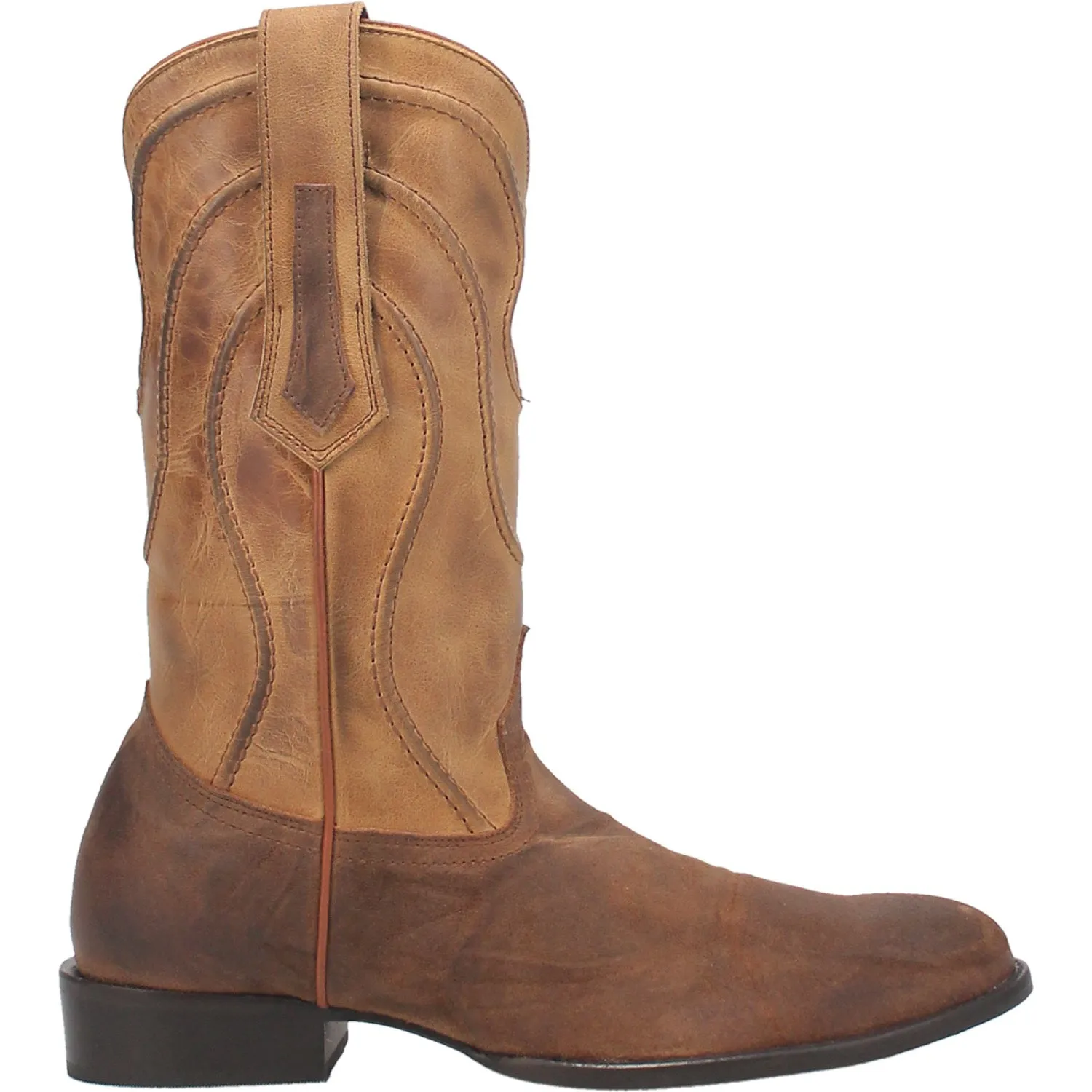 Dingo Mens Whiskey River Cowboy Boots Leather Natural