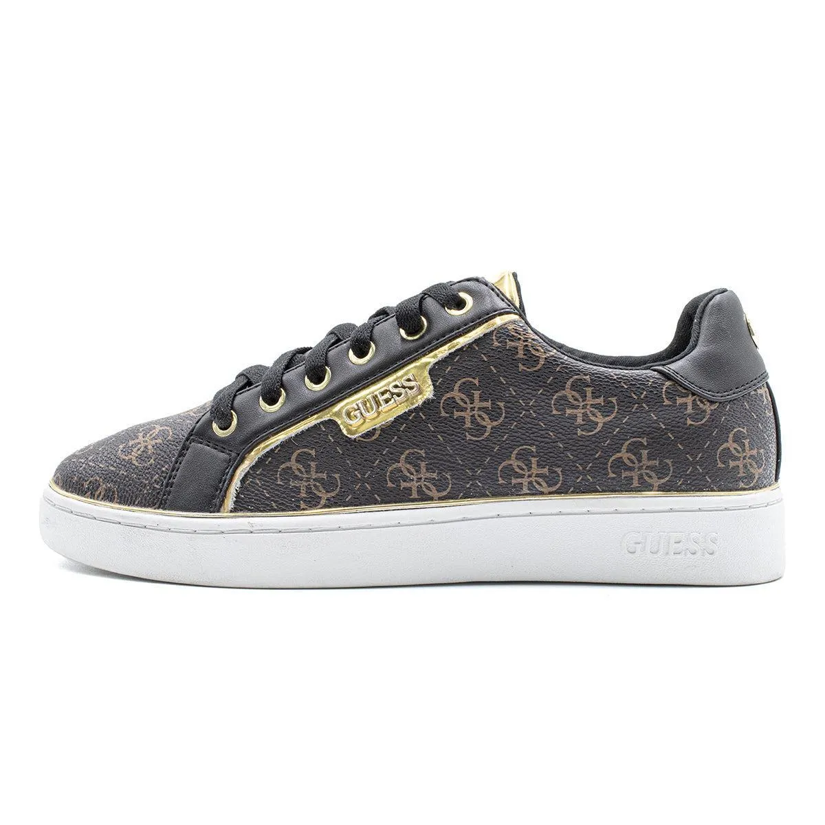 Guess Banq Low-Top Sneakers Leather Black Colour For Women