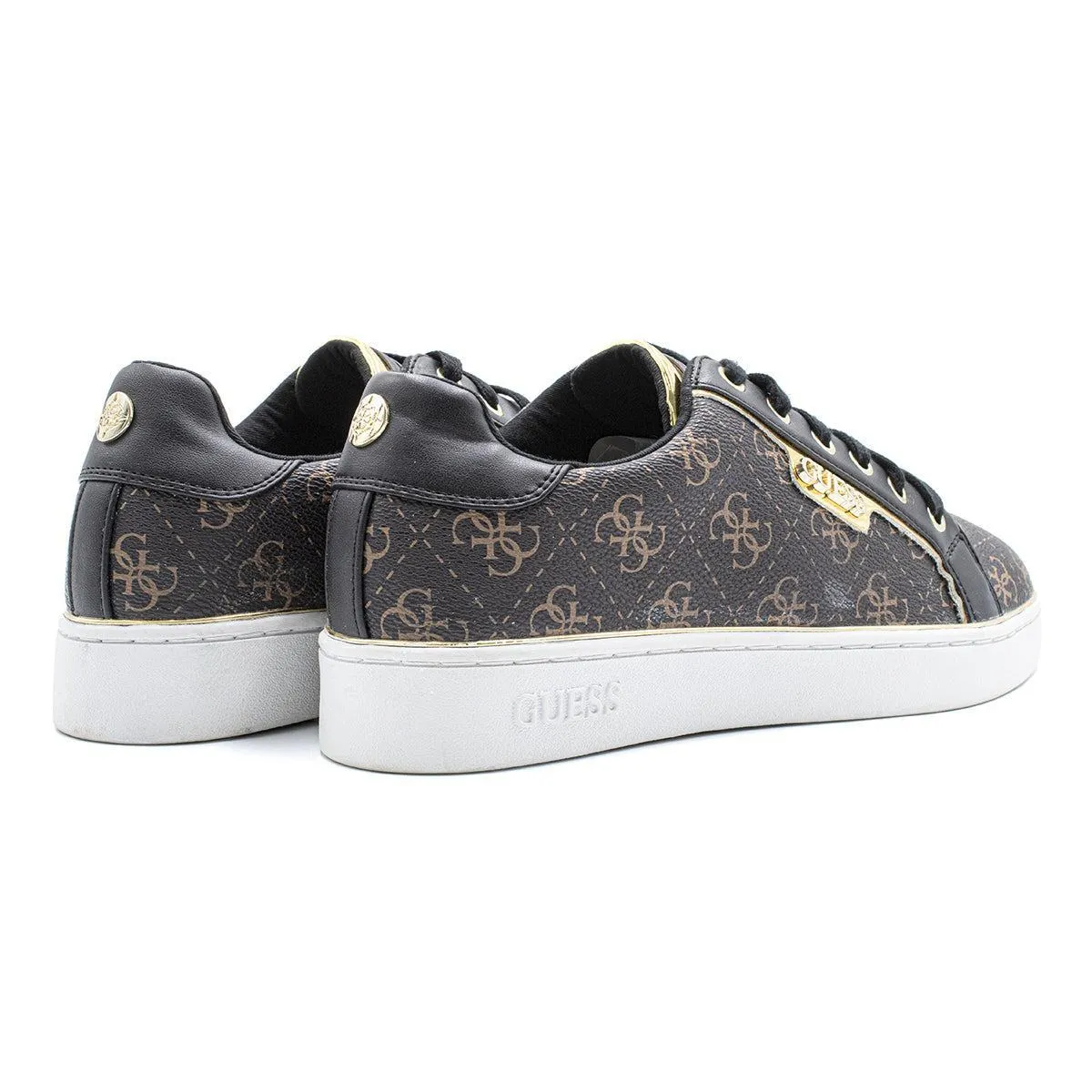 Guess Banq Low-Top Sneakers Leather Black Colour For Women