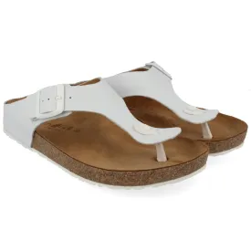 HAFLINGER Women Memphis Sandal, White, Women 10