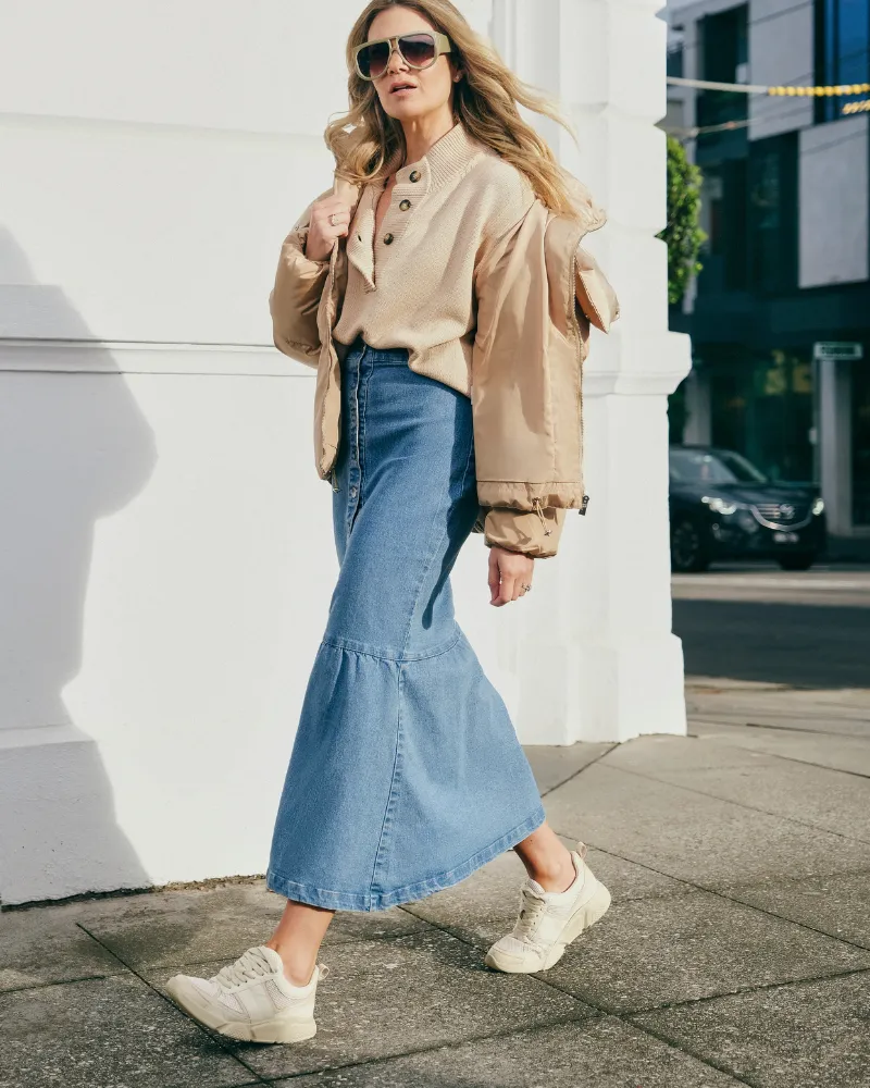 Jess Dempsey x Walnut Melbourne Isabel Leather Sneaker - Vanilla