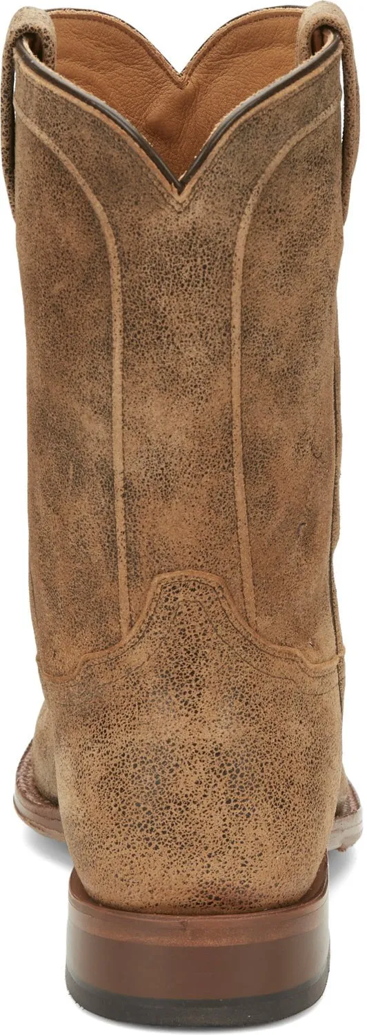 Justin 10in Goat Mens Desert Tan Monterey Leather Cowboy Boots