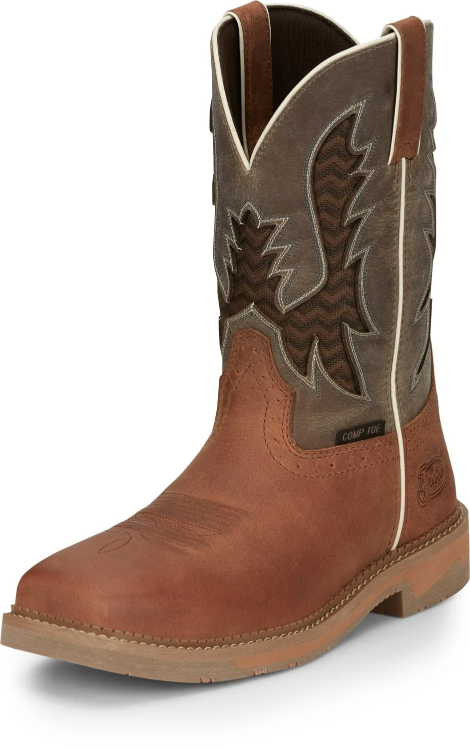 Justin 11in CT Mens Independence Bolt Leather Work Boots