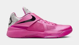 KD IV Aunt Pearl Mens Basketball Shoes (Pink Fire/Black/Silver) Free Shipping