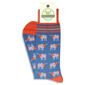 Longhorn Stable Socks - Blue