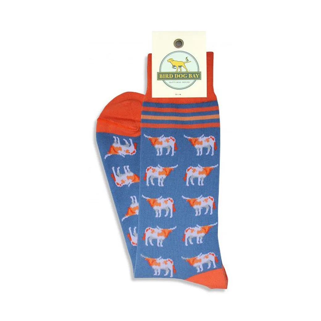 Longhorn Stable Socks - Blue