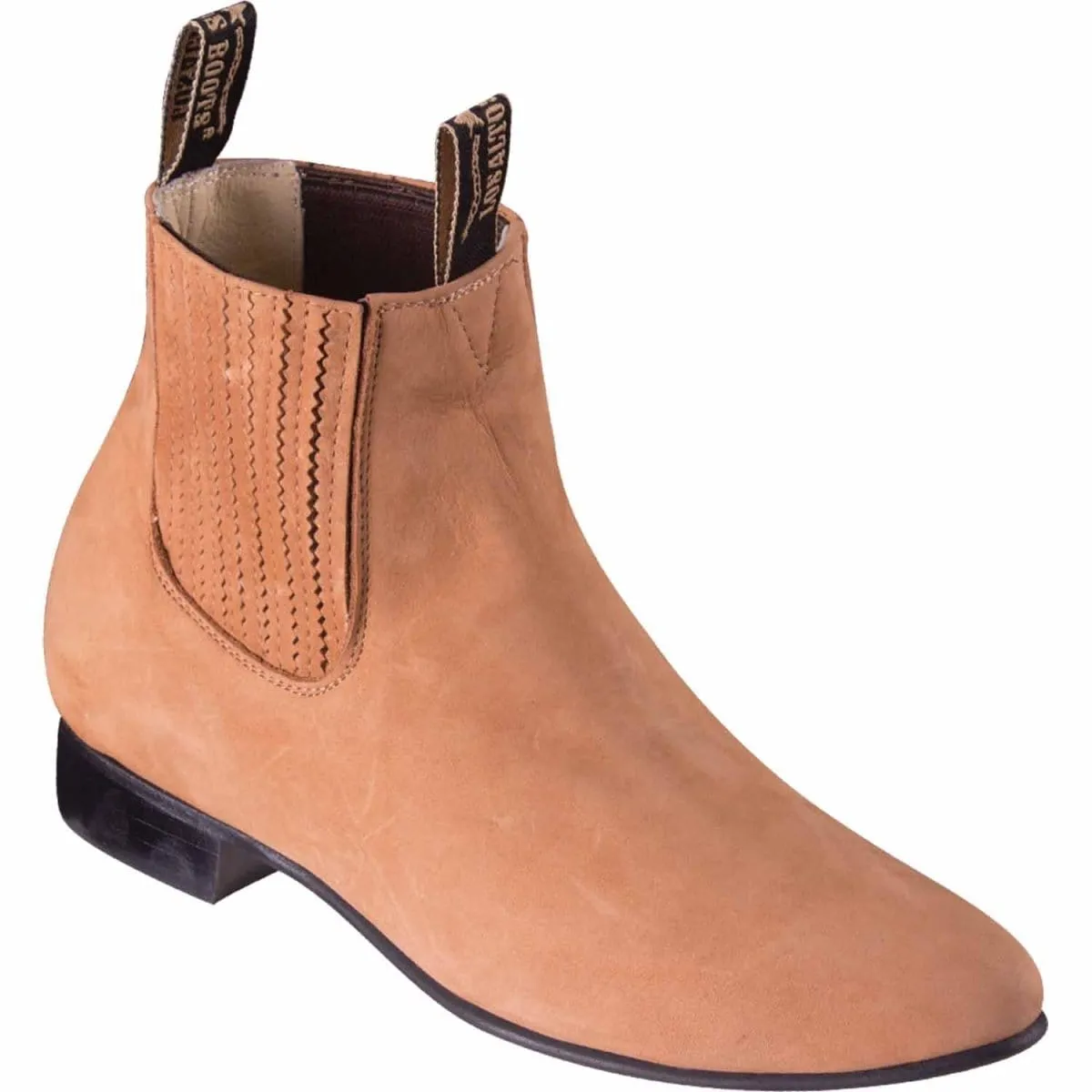 Los Altos Men's Round Toe Suede Leather Ankle Boots Tan LAB-6163