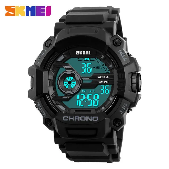 Luxury Brand SKMEI Waterproof Digital Watch Men Military Sports Watches Fashion Casual Men's Student Swim Dress LED Wristwatches