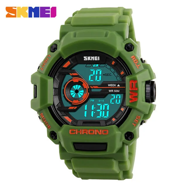 Luxury Brand SKMEI Waterproof Digital Watch Men Military Sports Watches Fashion Casual Men's Student Swim Dress LED Wristwatches