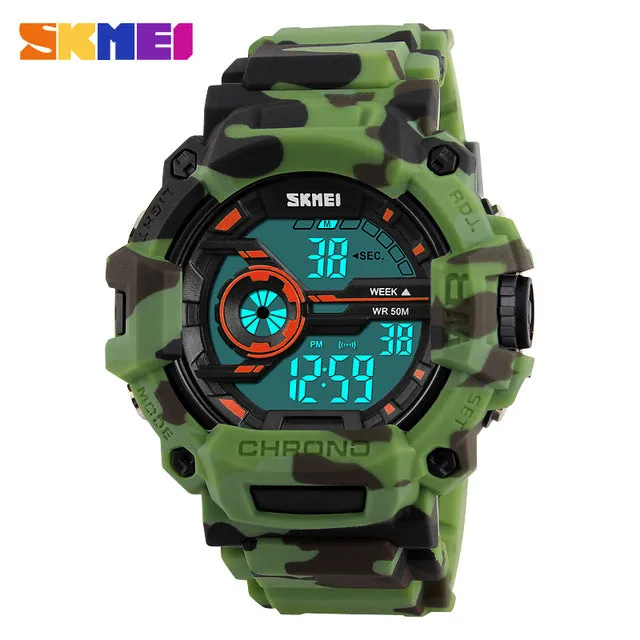 Luxury Brand SKMEI Waterproof Digital Watch Men Military Sports Watches Fashion Casual Men's Student Swim Dress LED Wristwatches