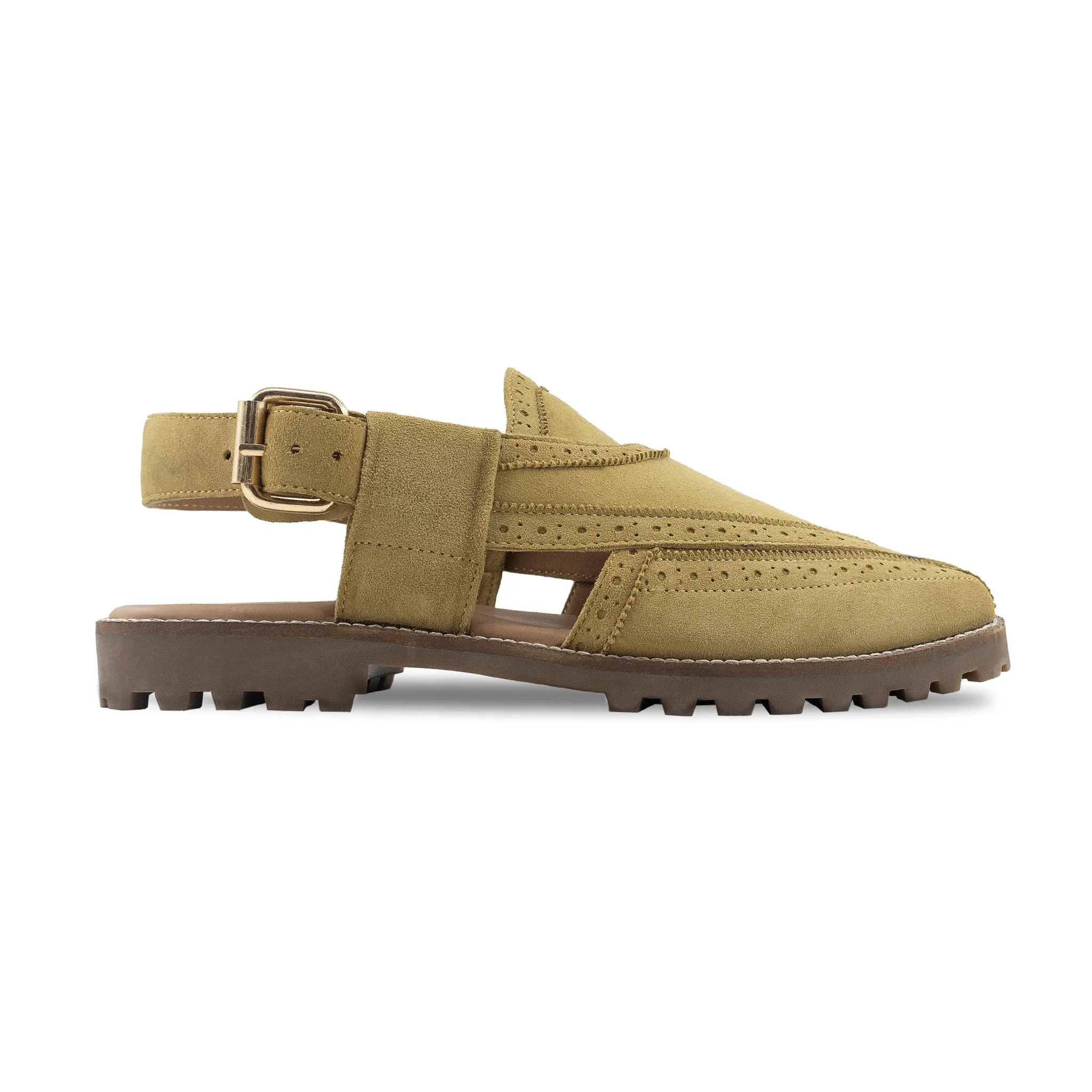 Marcel - Men's Tan Kid Suede Sandal