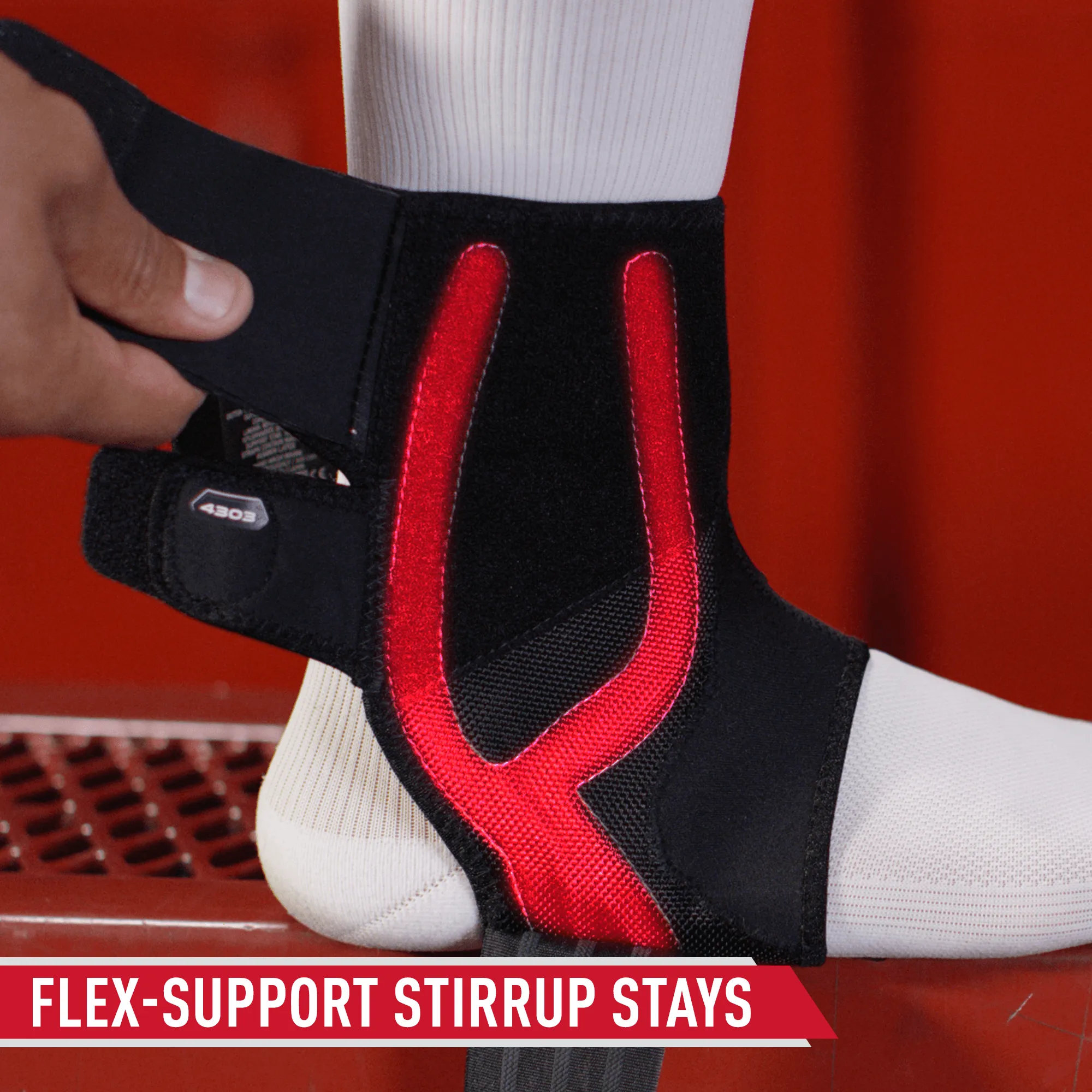 McDavid Phantom Ankle Brace w/ Advanced Strapping & Flex-Support Stirrup Stays - MD4303 - Clearance