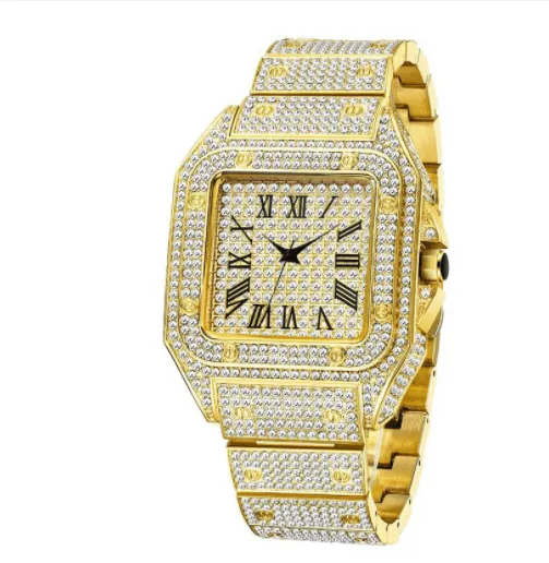 Men's Gold or Silver Square Luxury Watch by Miss Fox