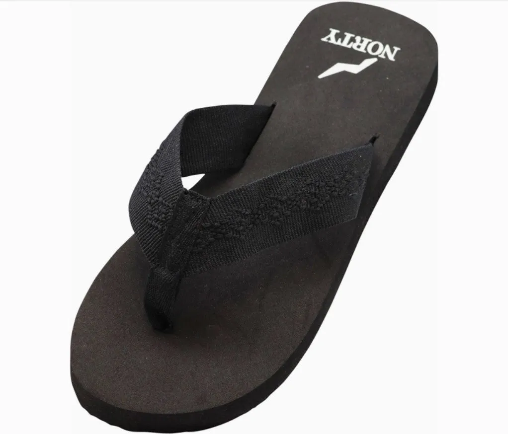 Norty Flip Flops - Casual Black - #6468-6472