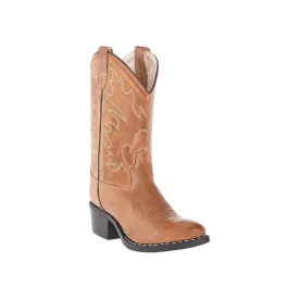 Old West Tan Canyon Boys Leather J Toe Cowboy Western Boots