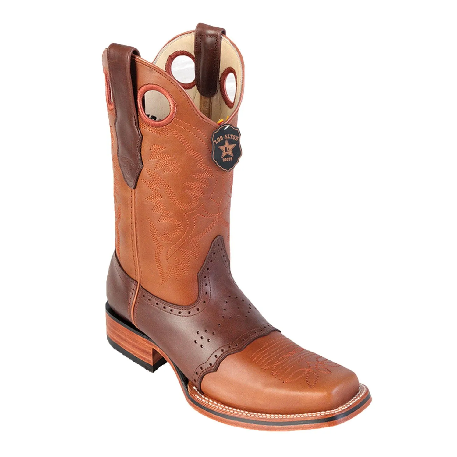 Original Cowhide Leather Skin Rodeo Toe Boots LAB-81438