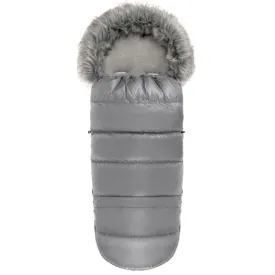 Pastel Gray Organic Premium Wool Adjustable Footmuff