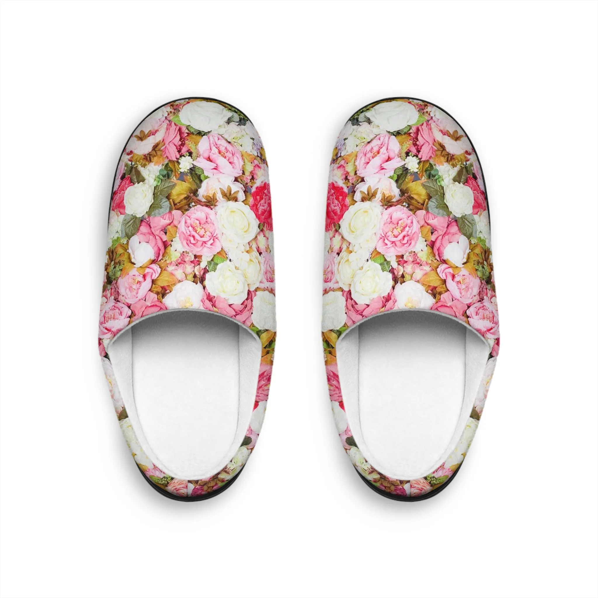 Pink Flowers - Inovax Women's Indoor Slippers