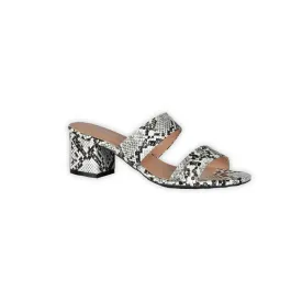 Snake Print Sandals - White