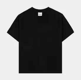 Solid Tee Womens Short Sleeve Shirt (Black)