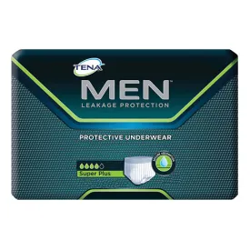 TENA Men Super Plus Absorbency Protective Underwear, XL 44" to 64" Waist Size - One pkg of 14 each