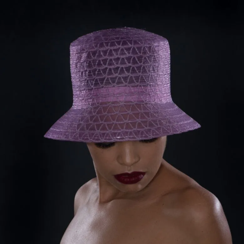 UF6023- Lavender horse hair dress hat for women