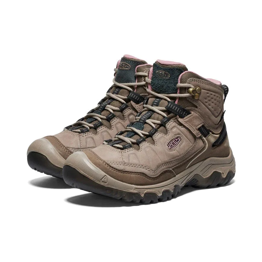 Women's Keen Targhee IV Waterproof Hiking Boot Color: Brindle/Nostalgia Rose (WIDE WIDTH)